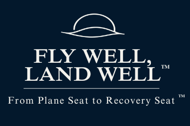 Fly Well Land Well Footer Logo